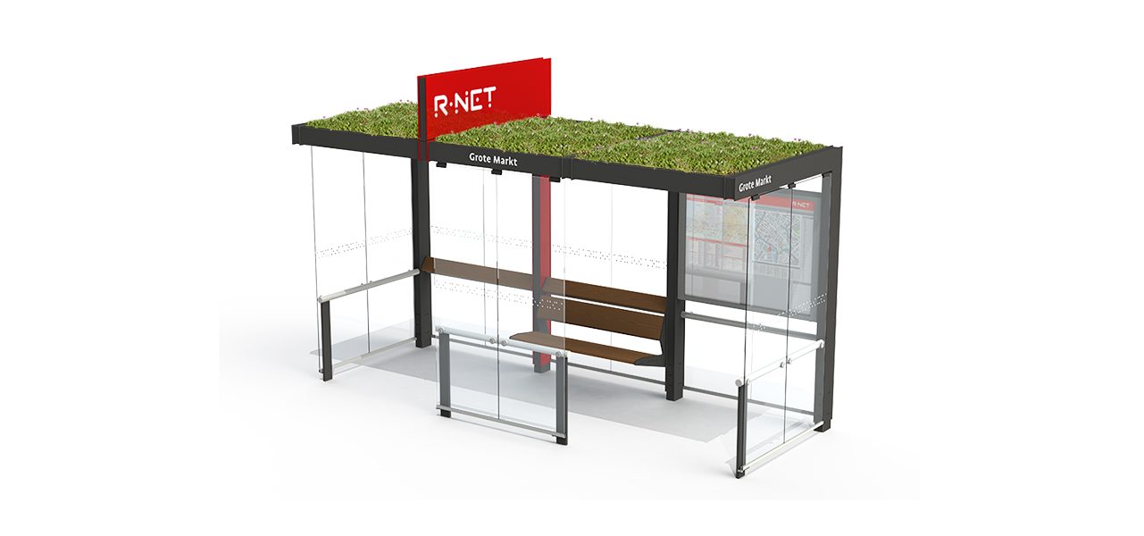 R-net bus shelter sedum